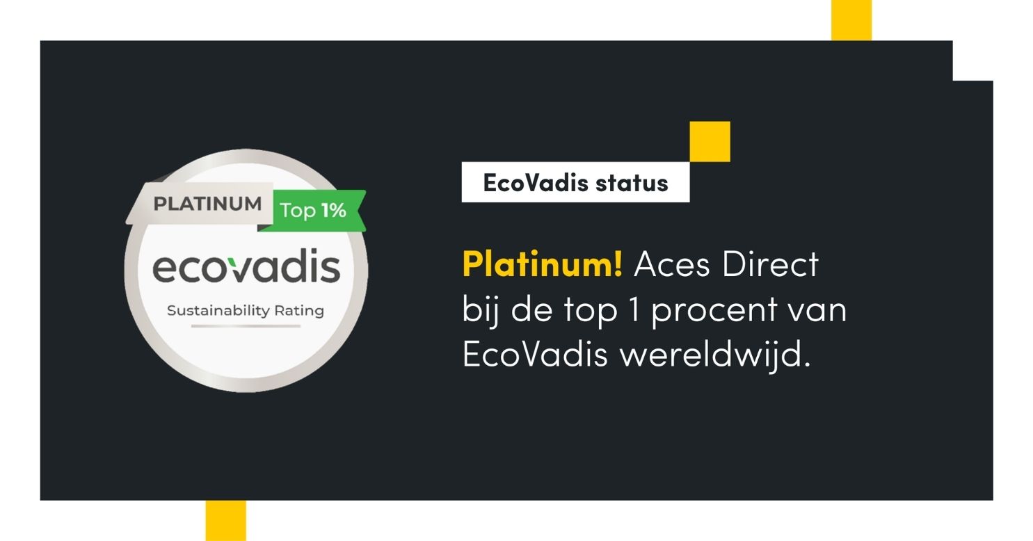 Platinum! Aces Direct bij de top 1 procent van EcoVadis wereldwijd